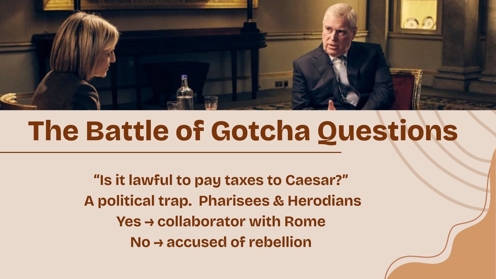 Sermon entitloed "Battle og gotcha Questions" preached at Brisbane Church